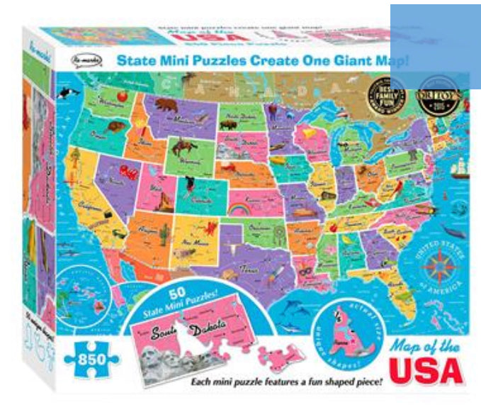 850 PIECE MAP OF USA PUZZLE