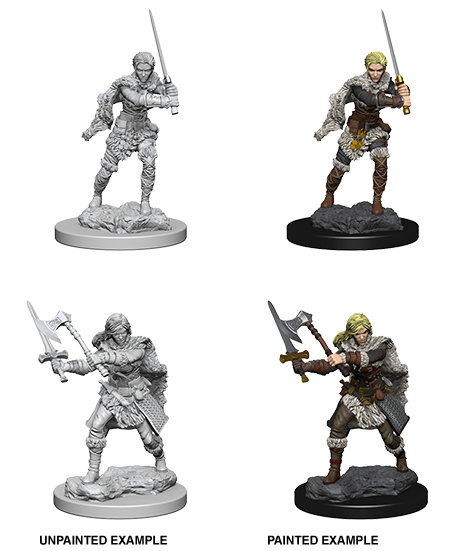 D&D Nolzur's Marvelous Miniatures: W01 - Human Female Barbarian