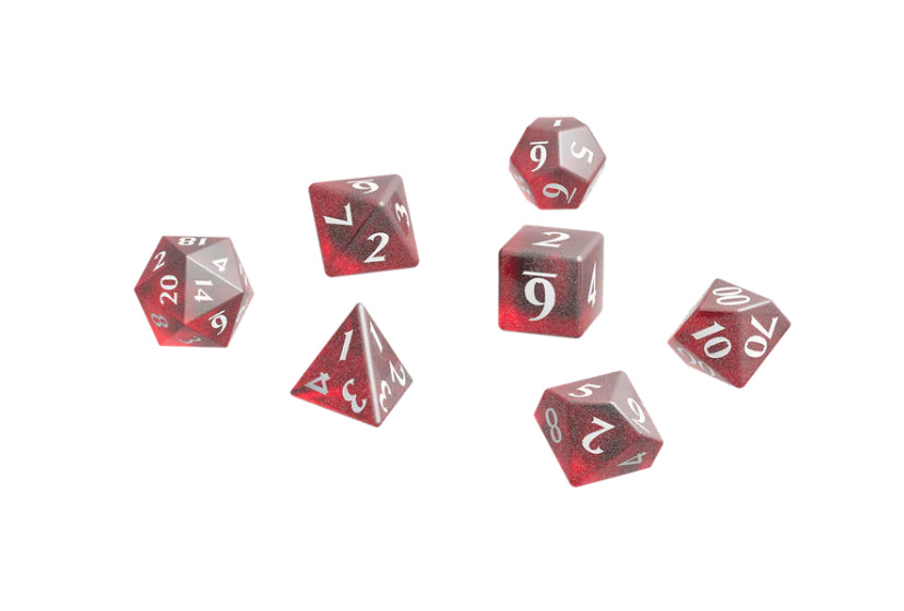 Eclipse Acrylic RPG Dice Set (11ct) - Apple Red