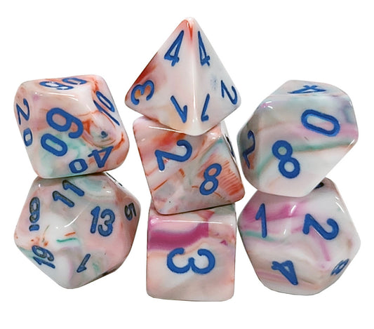 Chessex - Festive Pop Art / Blue Mini polyhedral die set