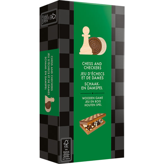 Wooden Folding Chess and Checkers