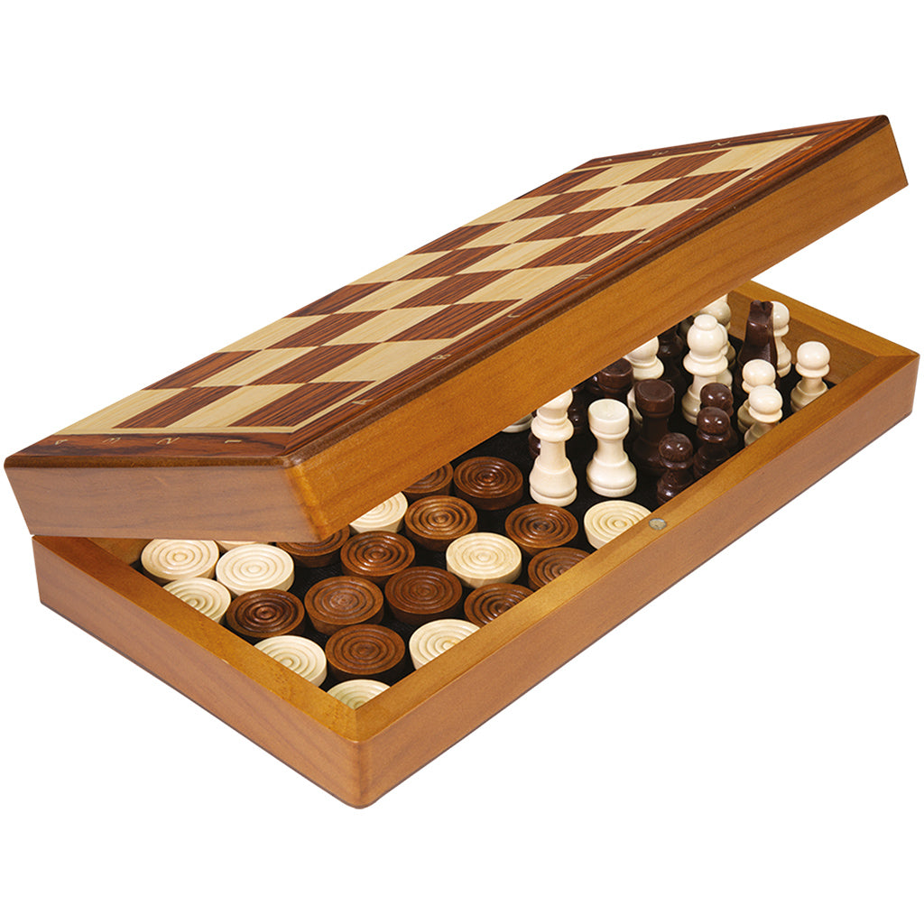 Wooden Folding Chess and Checkers