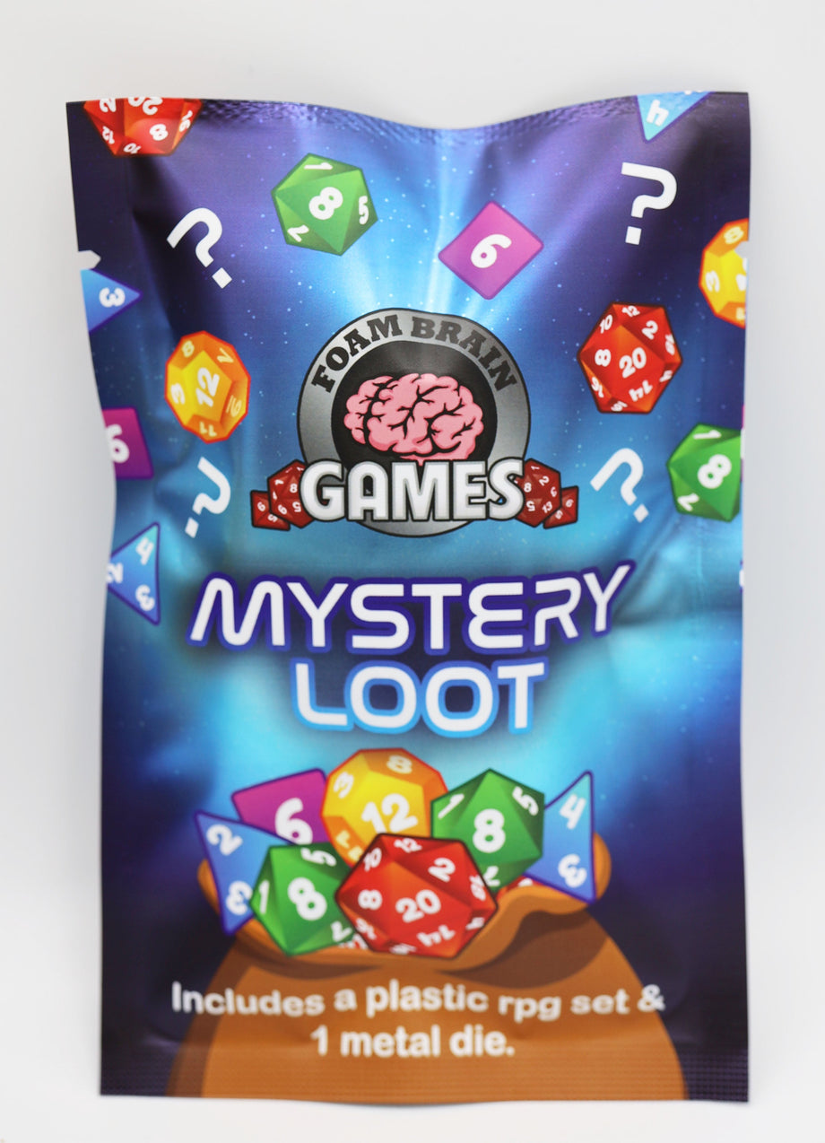 Foam Brain Games Mystery Loot Plastic RPG Set & Bonus Metal Die