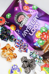 Foam Brain Games - 
EPIC MYSTERY LOOT V2: 12 or 14mm METAL RPG SET + ENAMEL PIN