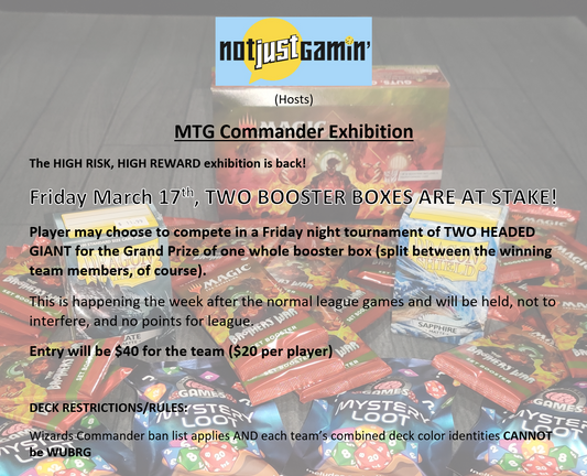 MTG Commander Exhibition ticket - March 17th, 2023