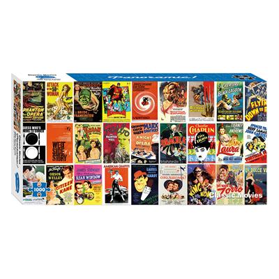 Classic Movies 1000 Piece Panoramic Puzzle