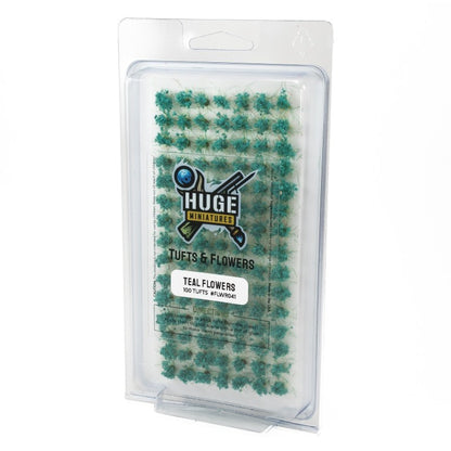 Huge Miniatures Tufts & Flowers - Teal Flowers